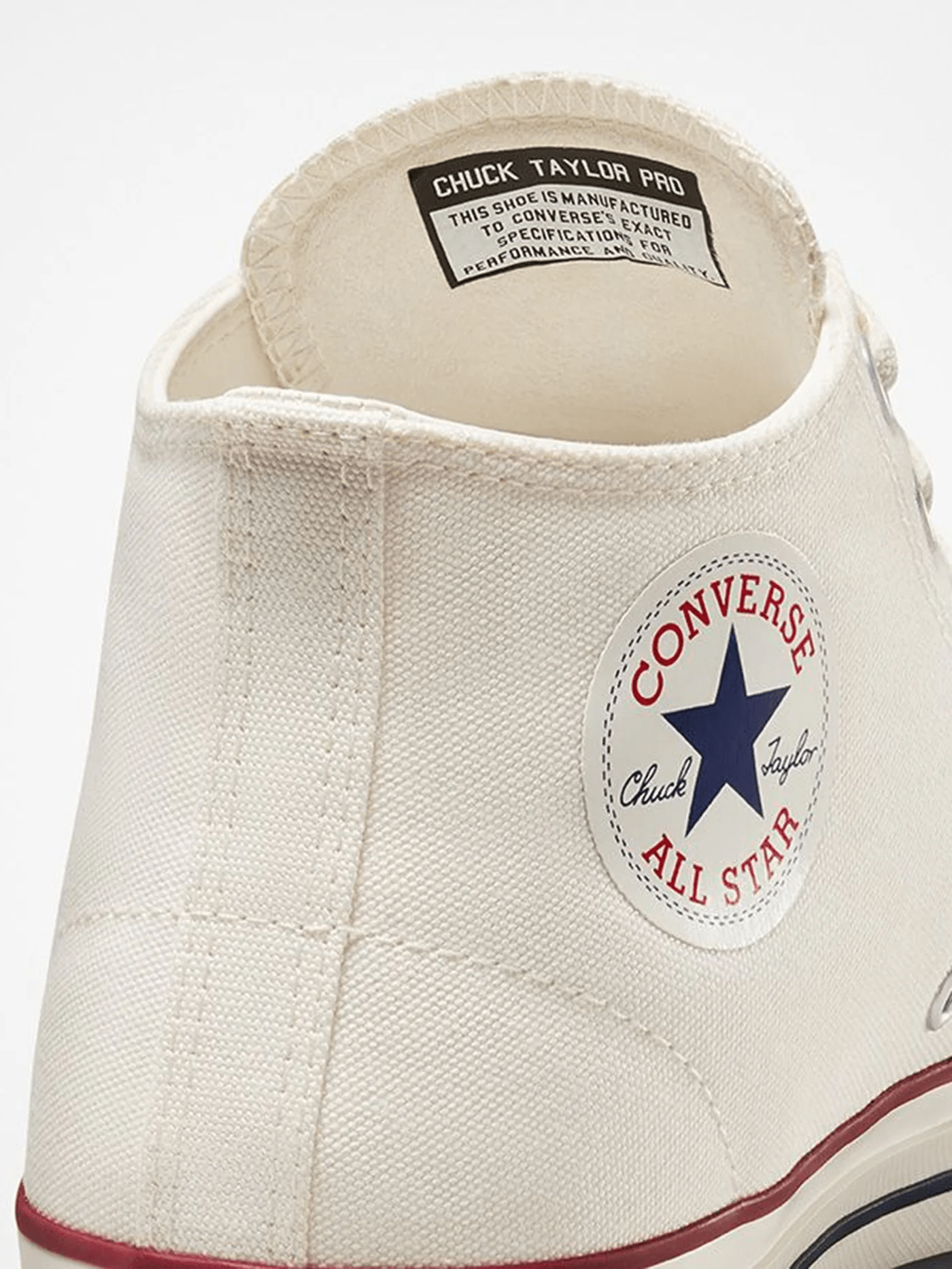 Converse Chuck Taylor All Star Pro Cut Egret / Red / Clematis Blue Men's 13 / Women's 15 M 194433643498 Shoe Deals Outlet