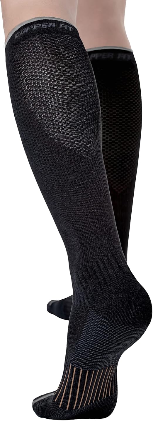 CopperFit Energy Compression Socks Black L/XL 754502041657 Shoe Deals Outlet
