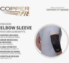 CopperFit Unisex Adult Compression Sleeve Elbow Black M 754502040933 Shoe Deals Outlet