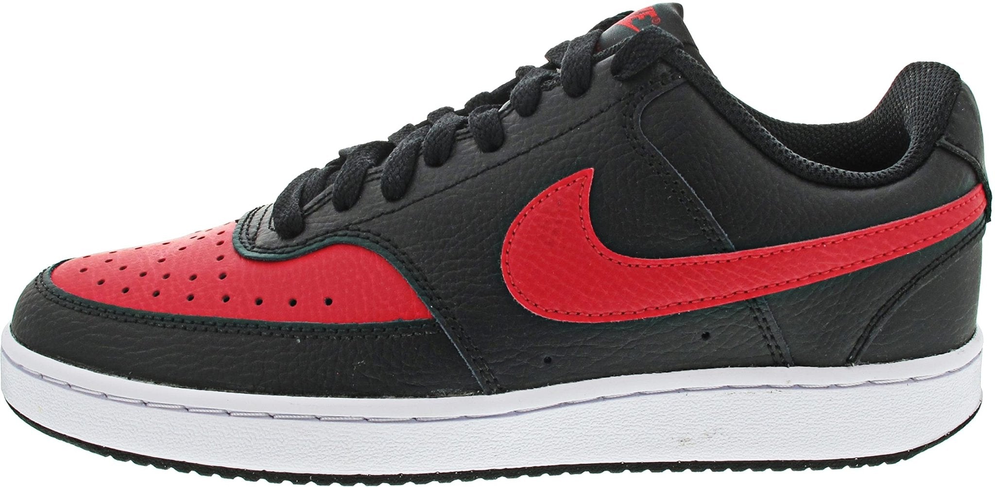 Nike Court Vision Low - Men's Black University Red White Shoe Deals Outlet