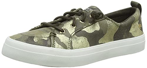 Sperry Crest Vibe Metallic Leather - Women's Silver Camo Shoe Deals Outlet