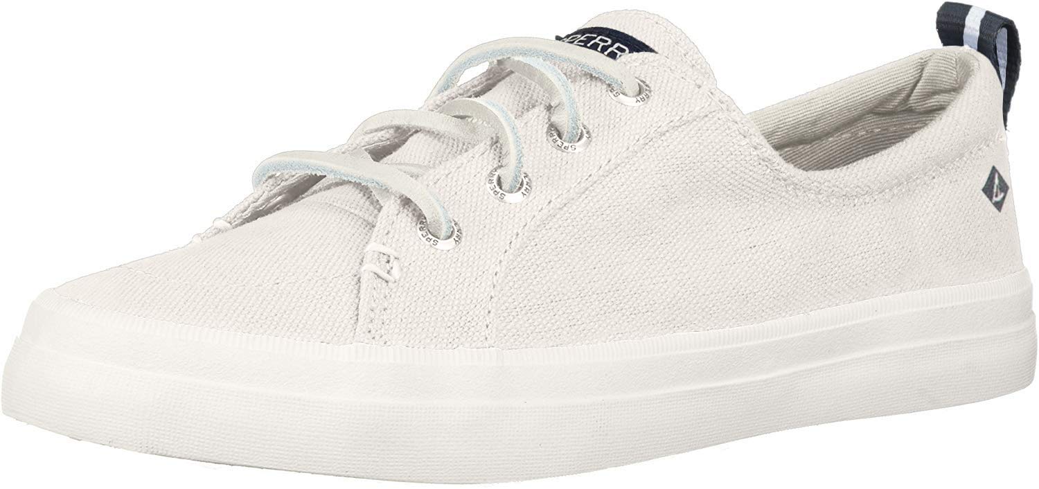 Sperry Crest Vibe Sneaker - Women's Linen White Shoe Deals Outlet