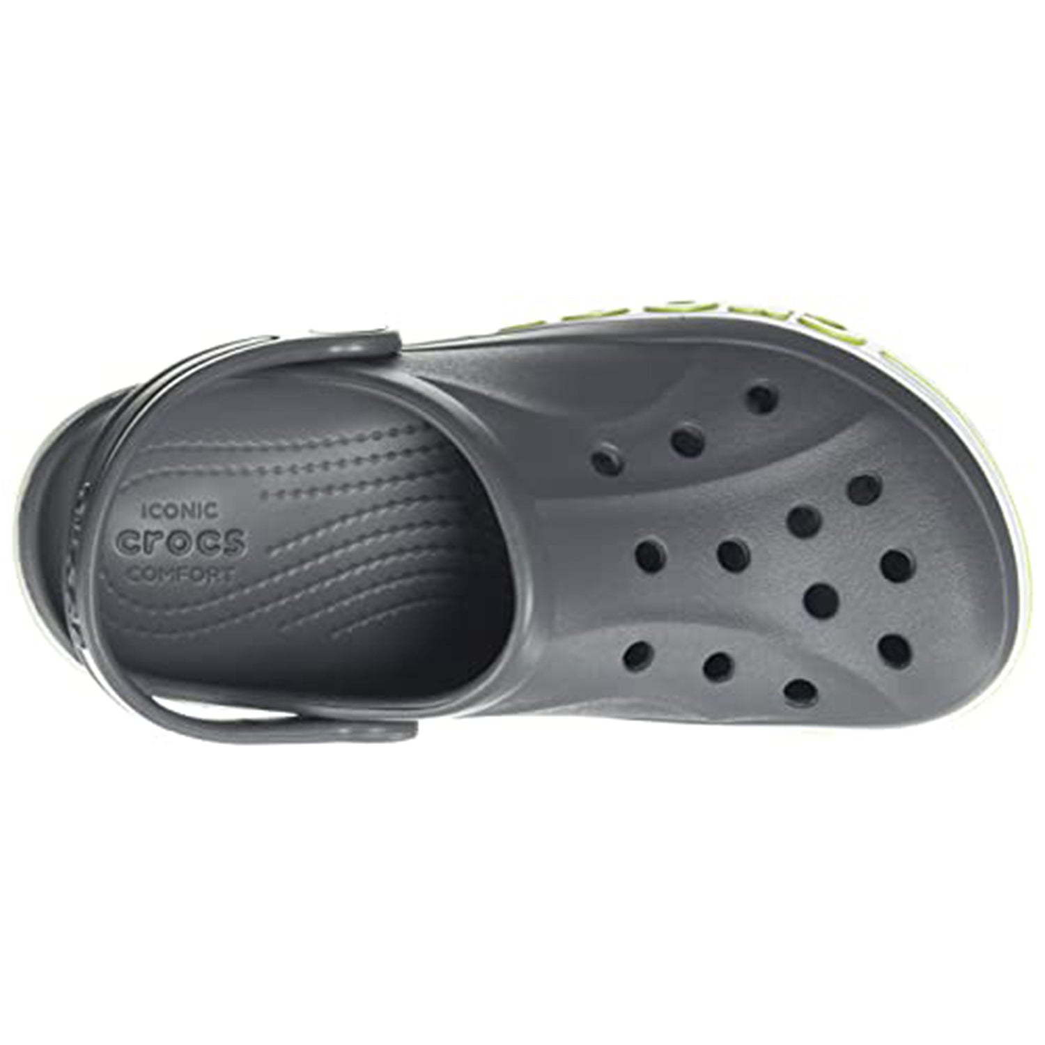 Crocs Crocband Baya Clog - Kids Slate Grey/Lime Punch Shoe Deals Outlet