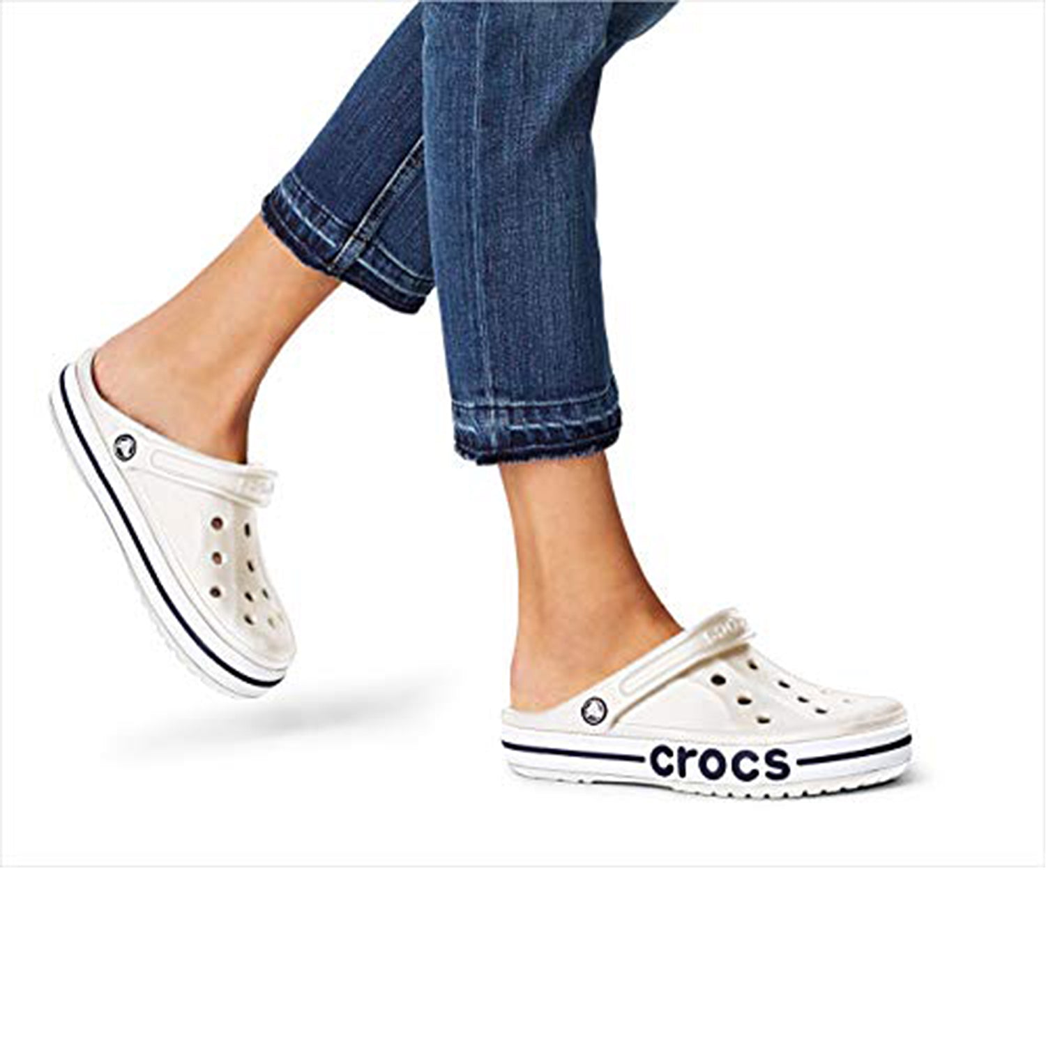 Crocs Crocband Baya Clog - Unisex White/Navy Shoe Deals Outlet
