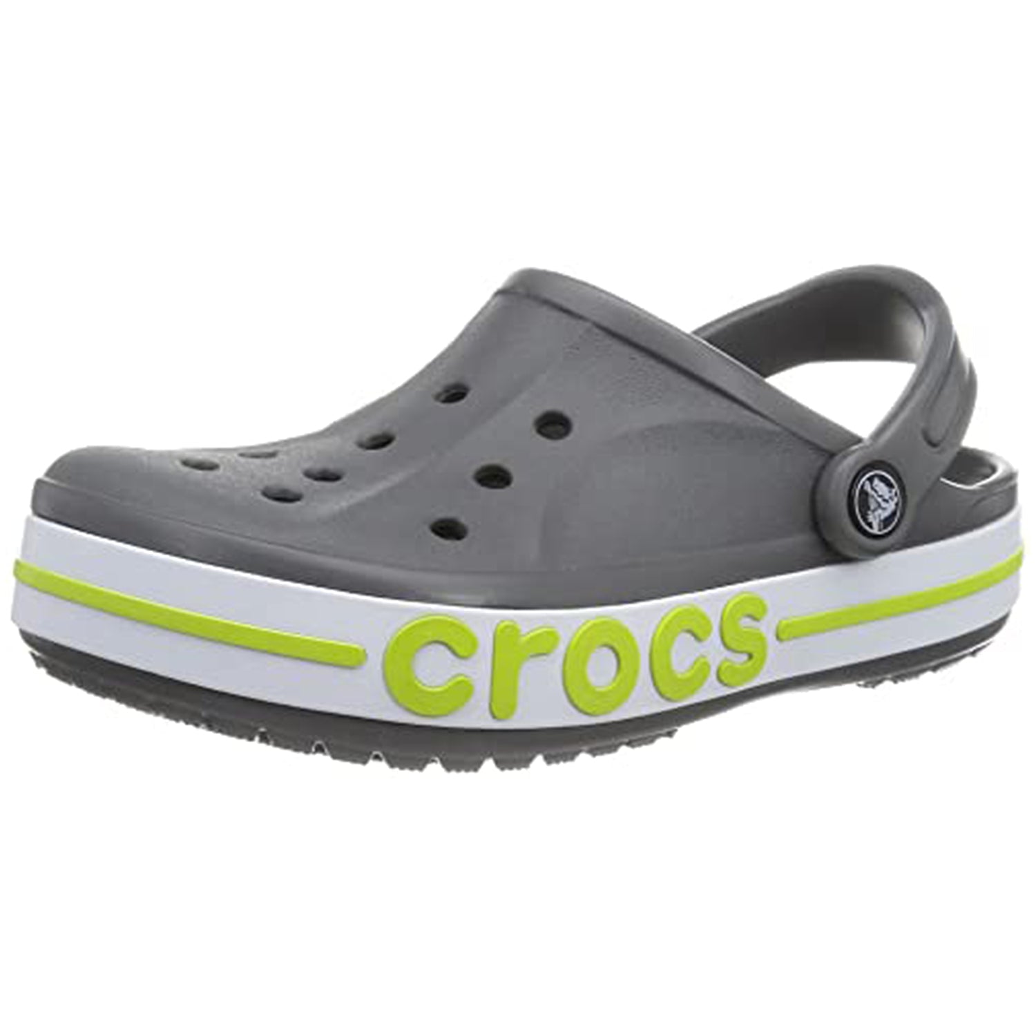 Crocs Crocband Baya Clog - Unisex Slate Grey/Lime Punch Shoe Deals Outlet