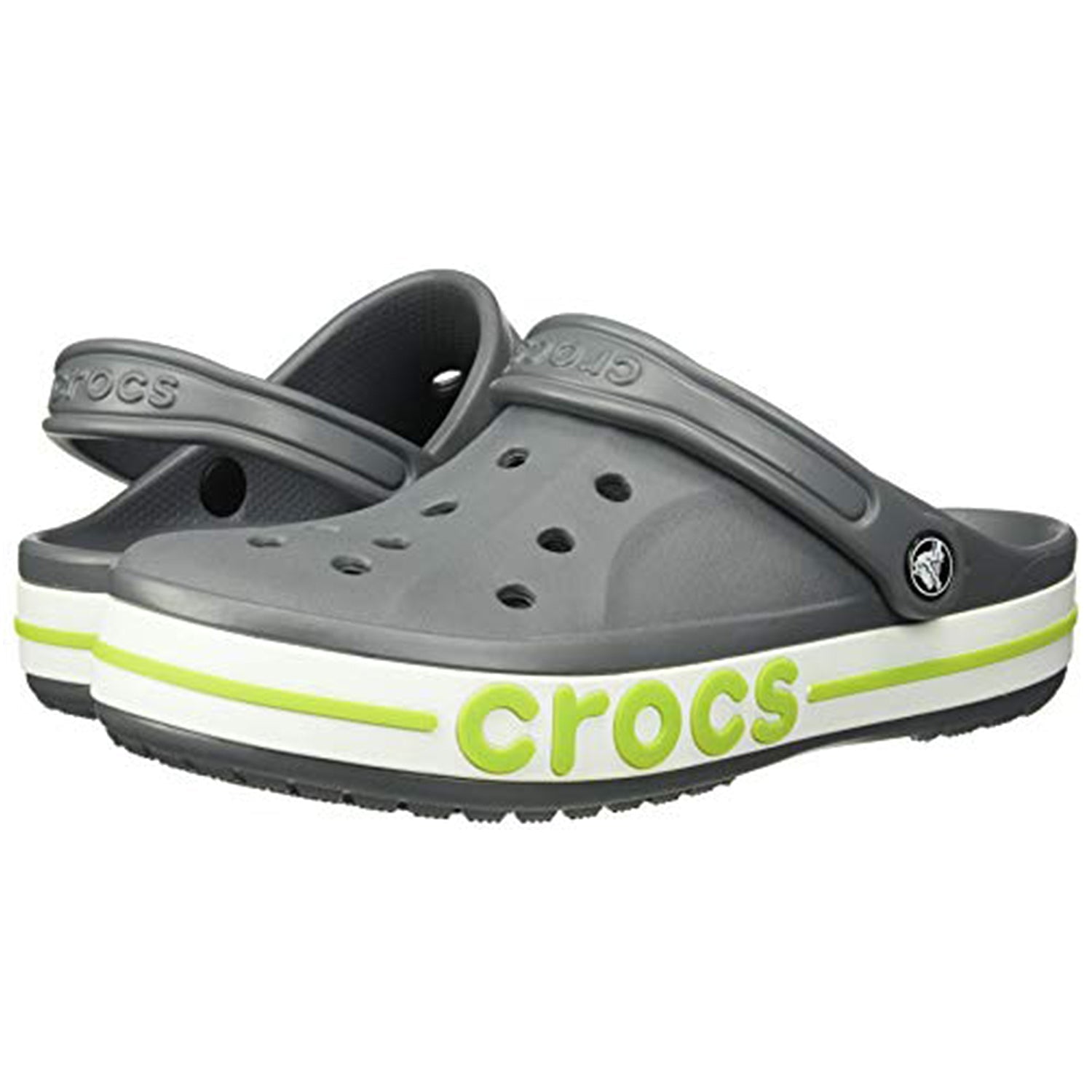 Crocs Crocband Baya Clog - Unisex Charcoal/Volt Green Shoe Deals Outlet