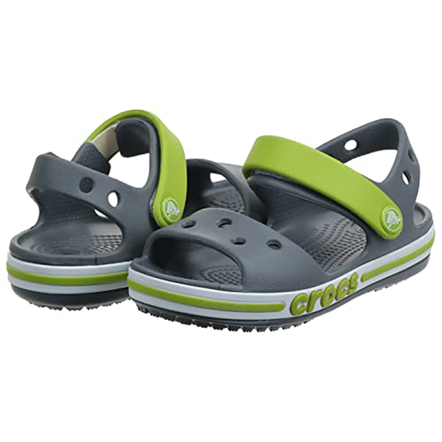 Crocs Crocband Baya Sandal - Kids Charcoal Shoe Deals Outlet