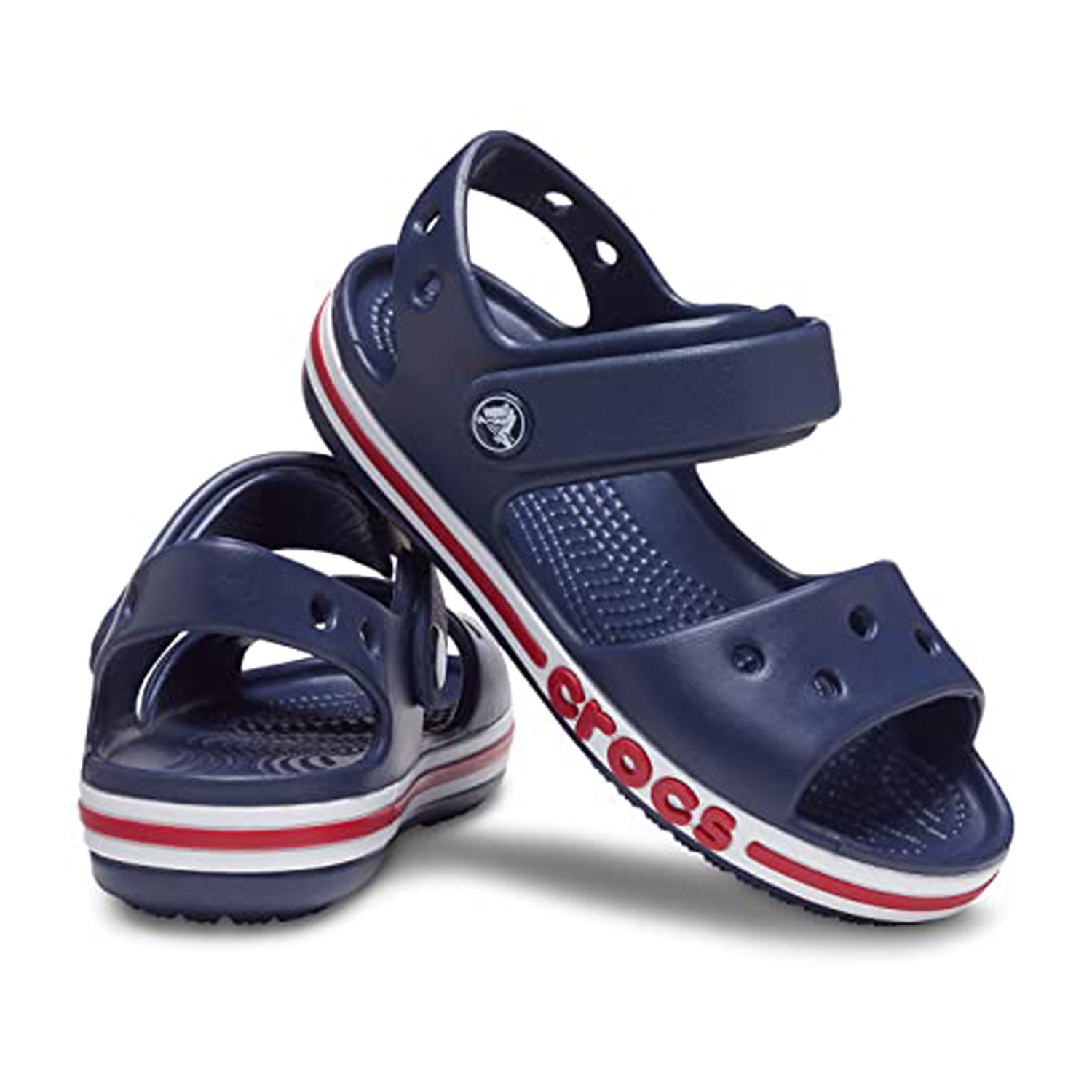Crocs Crocband Baya Sandal - Kids Navy/Pepper Shoe Deals Outlet