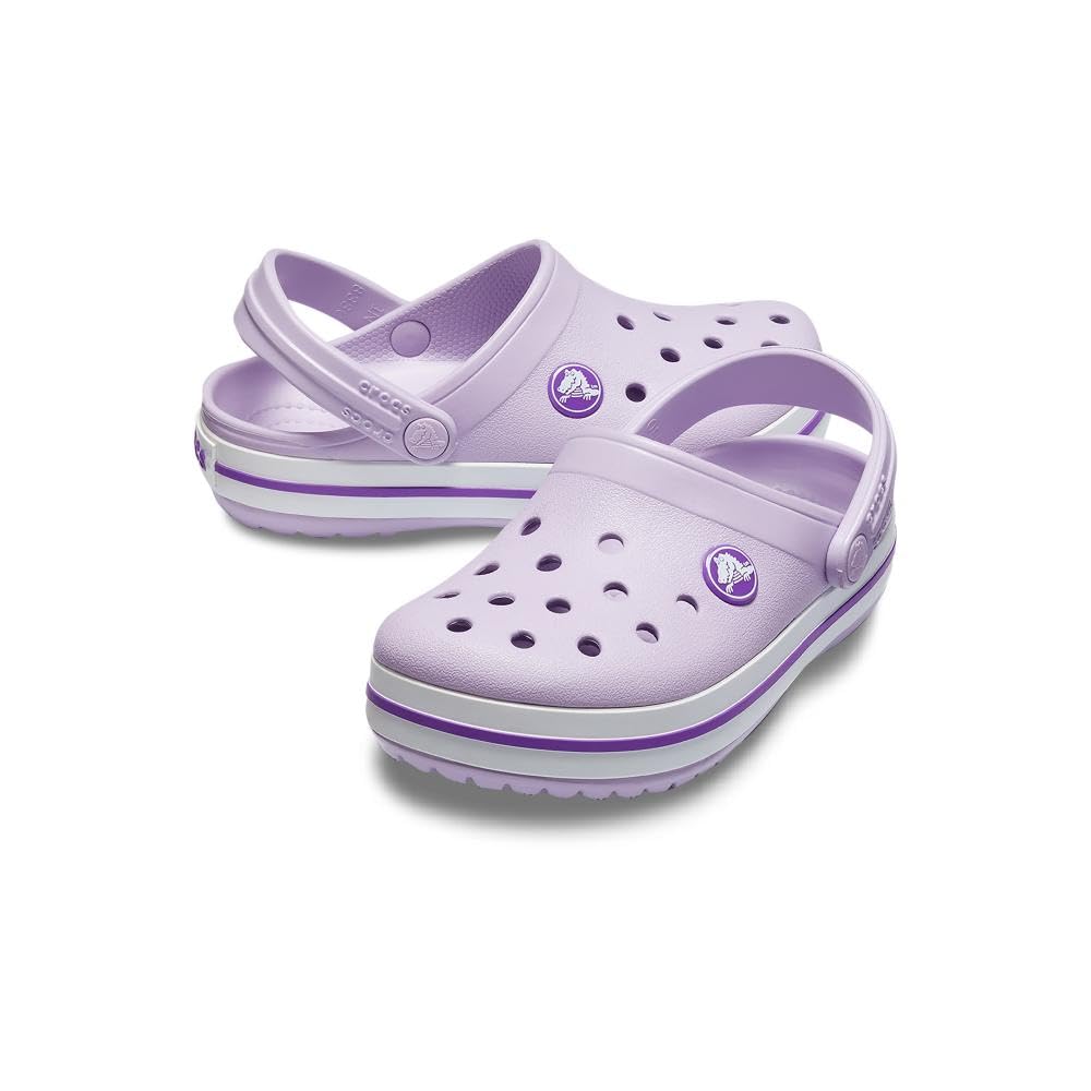 Crocs CrocBand Clog - Kids Lavender/Neon Purple Shoe Deals Outlet