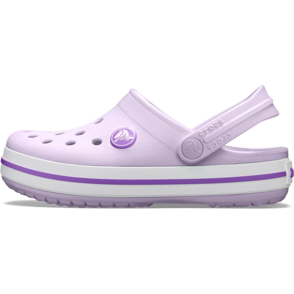 Crocs CrocBand Clog - Kids Lavender/Neon Purple Shoe Deals Outlet