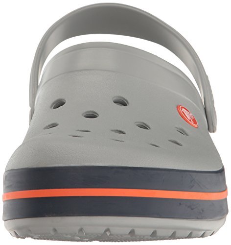 Crocs CrocBand Clog - Unisex Light Grey/Navy Shoe Deals Outlet