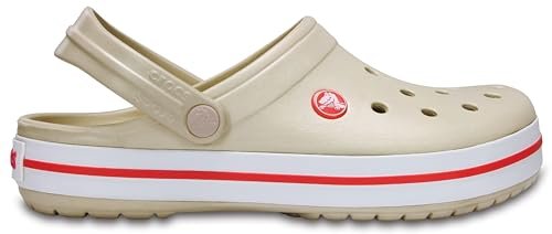 Crocs CrocBand Clog - Unisex Stucco/Melon Shoe Deals Outlet