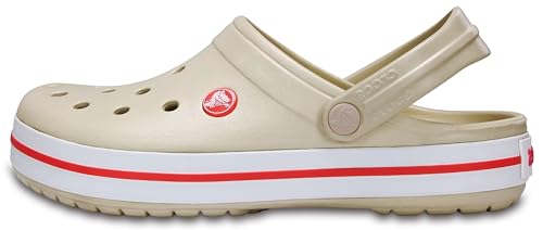 Crocs CrocBand Clog - Unisex Stucco/Melon Shoe Deals Outlet