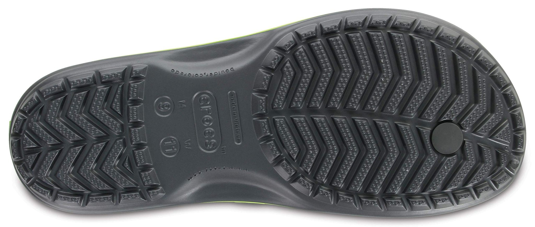 Crocs Crocband Flip - Unisex Graphite/Volt Green Shoe Deals Outlet