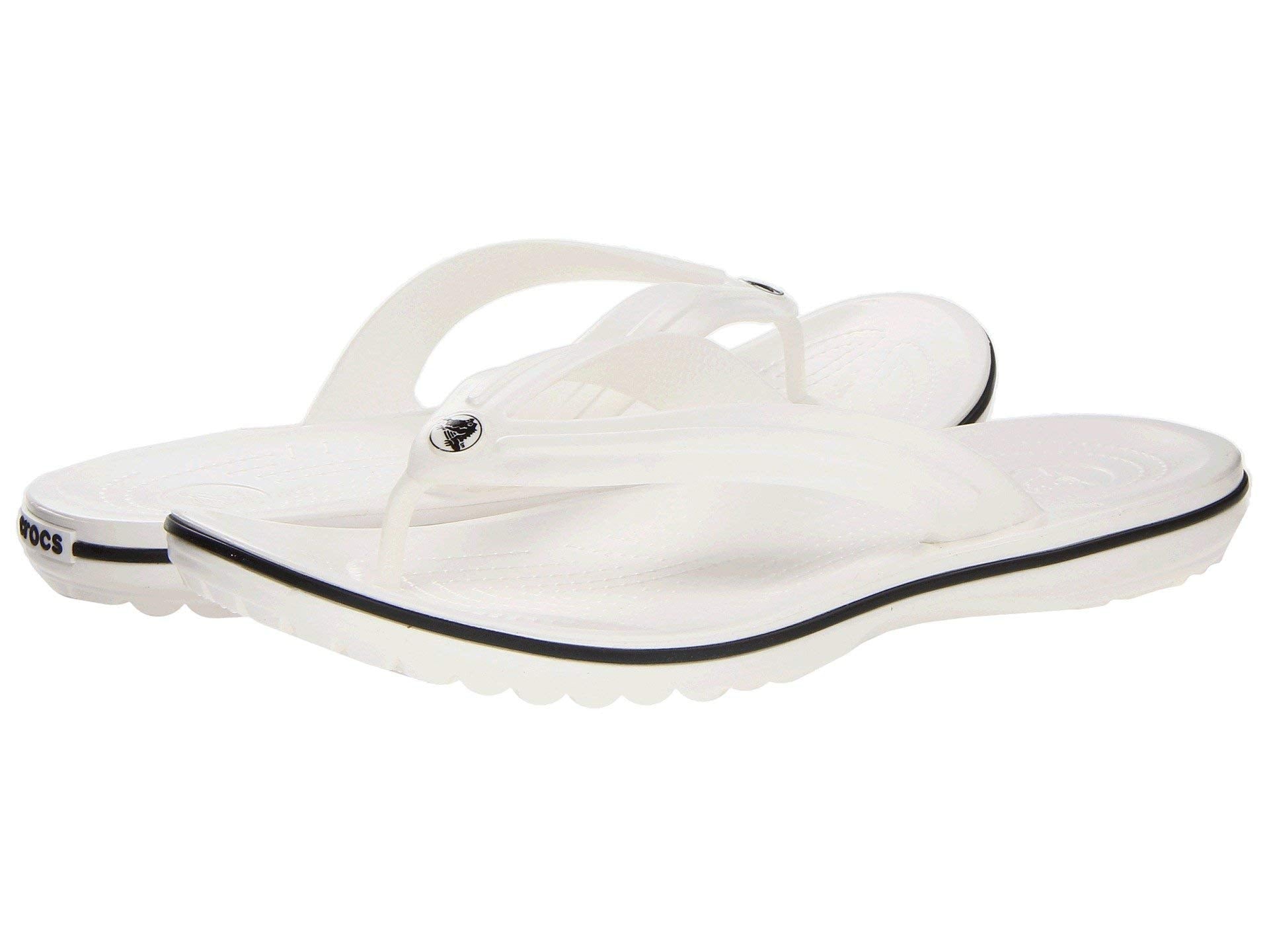 Crocs Crocband Flip - Unisex White Shoe Deals Outlet