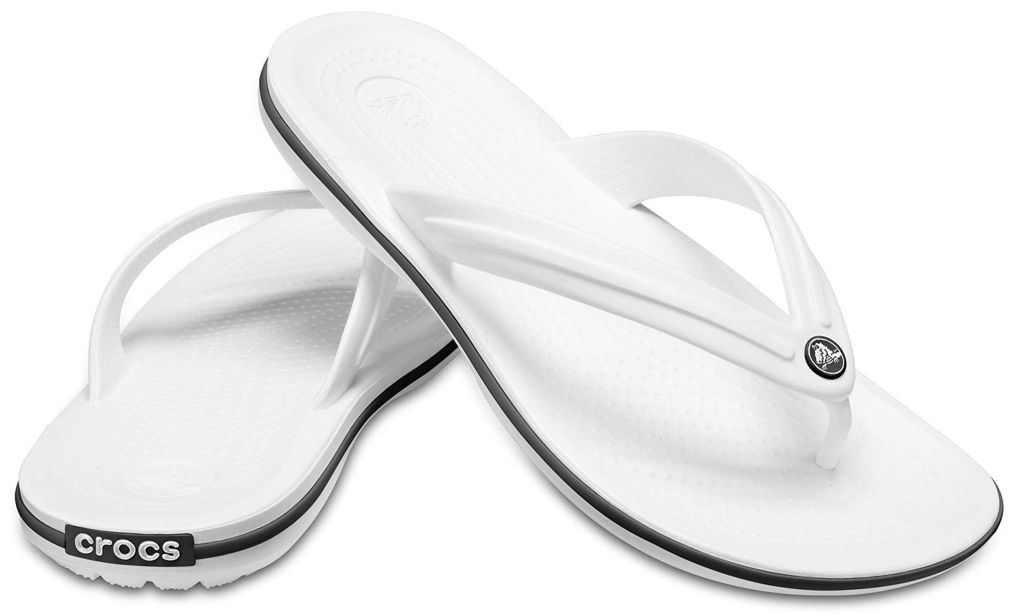 Crocs Crocband Flip - Unisex White Shoe Deals Outlet