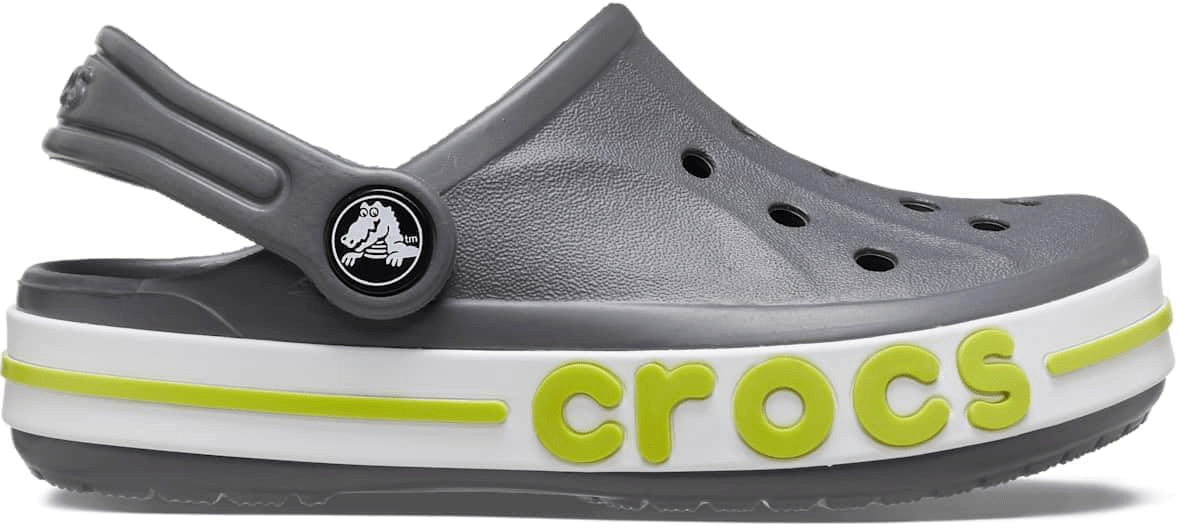 Crocs Bayaband Clog Slate Grey / Lime Punch Toddler 191448955035 Shoe Deals Outlet