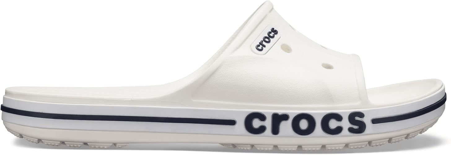 Crocs Bayaband Slide White / Navy Men's 10 / Women's 12 M 191448189218 Shoe Deals Outlet
