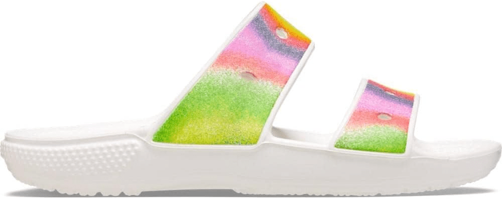 Crocs Classic Spray Dye Sandal White / Spray Dye Men's 11 / Women's 13 M 196265153787 Shoe Deals Outlet
