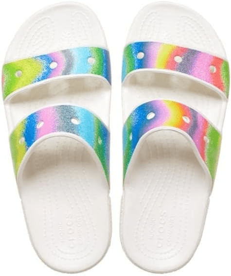 Crocs Classic Spray Dye Sandal White / Spray Dye Men's 11 / Women's 13 M 196265153787 Shoe Deals Outlet