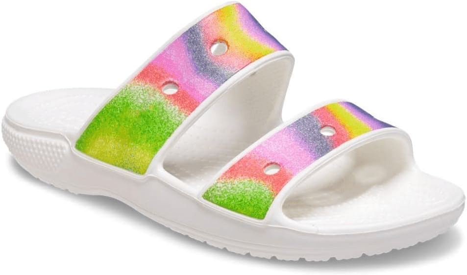 Crocs Classic Spray Dye Sandal White / Spray Dye Men's 11 / Women's 13 M 196265153787 Shoe Deals Outlet