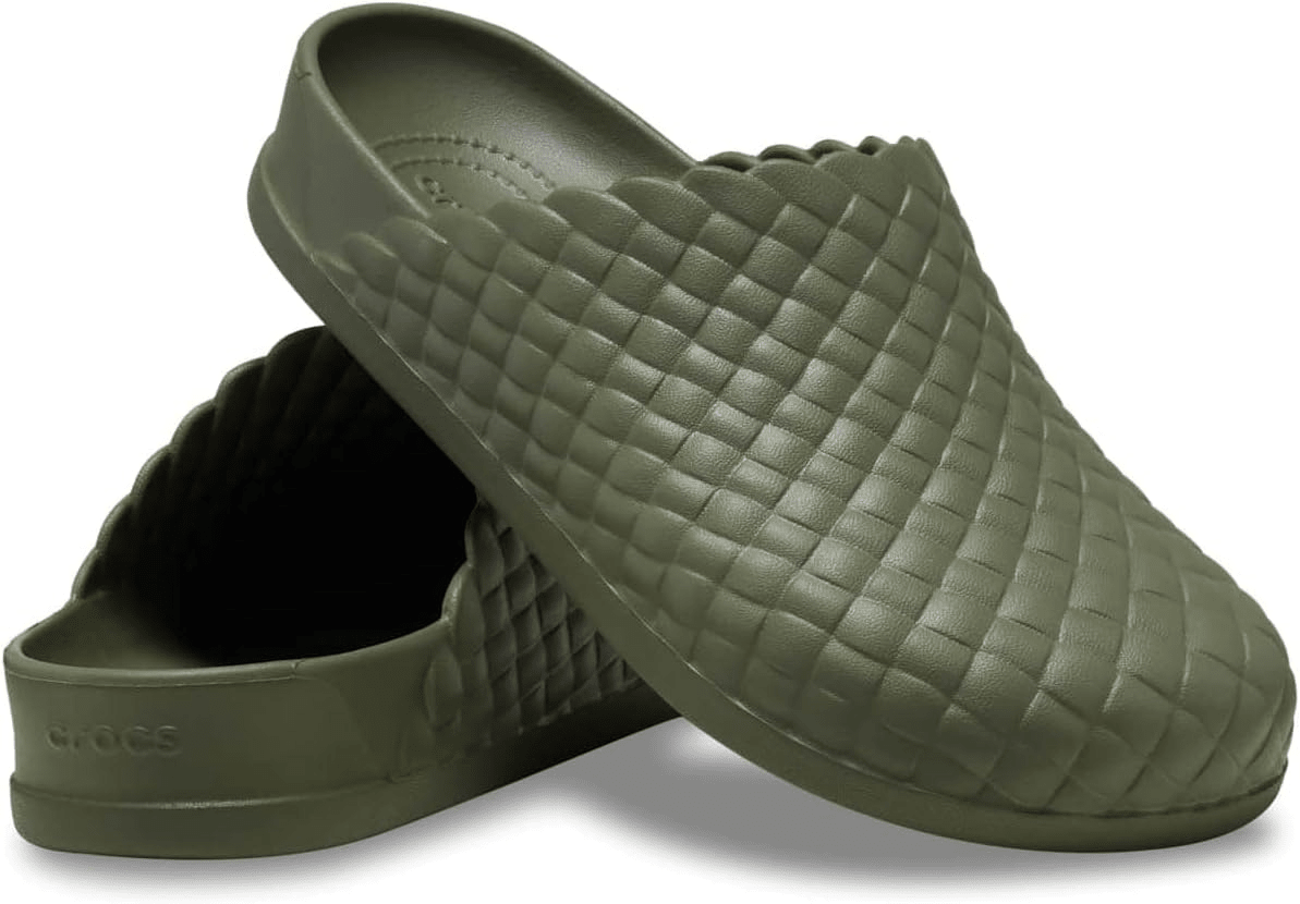 Crocs Dylan Woven Clog Army Green Men's 11 / Women's 13 M 196265674732 Shoe Deals Outlet