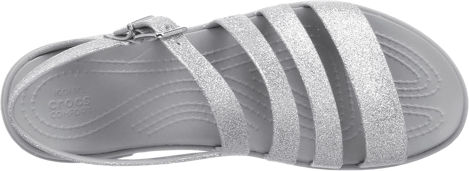 Crocs Tulum Sansal Silver Glitter 10 M 191448792555 Shoe Deals Outlet
