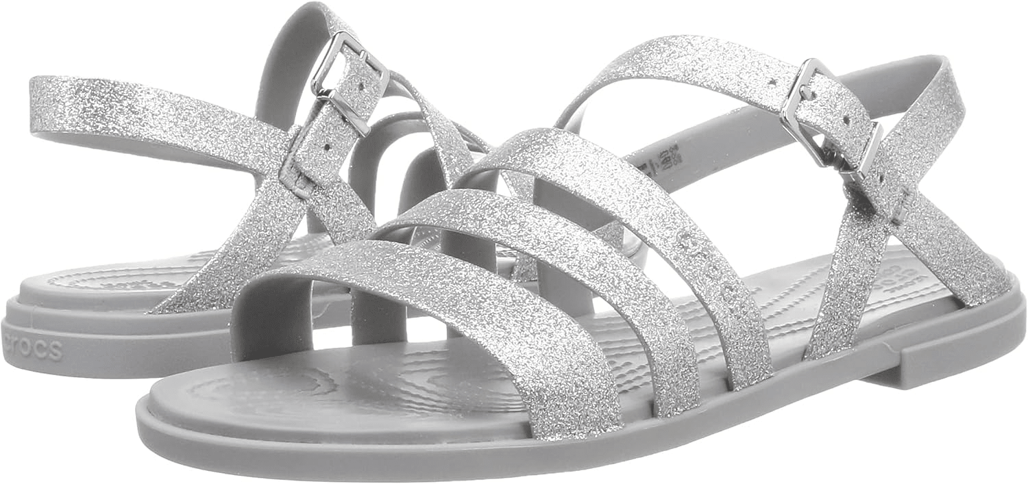 Crocs Tulum Sansal Silver Glitter 10 M 191448792555 Shoe Deals Outlet