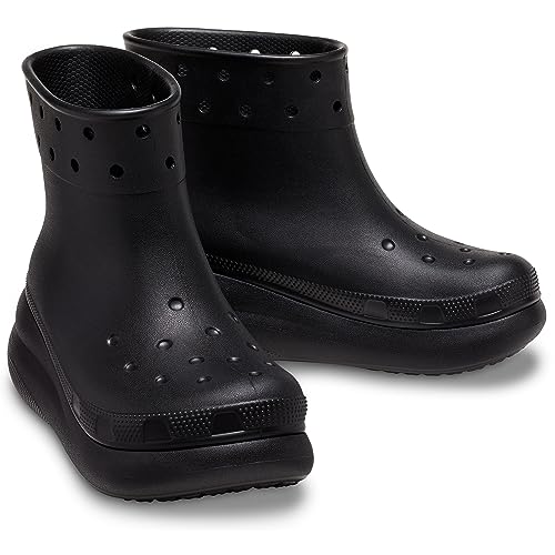 Crocs Crush Rain Boots - Unisex Black Shoe Deals Outlet