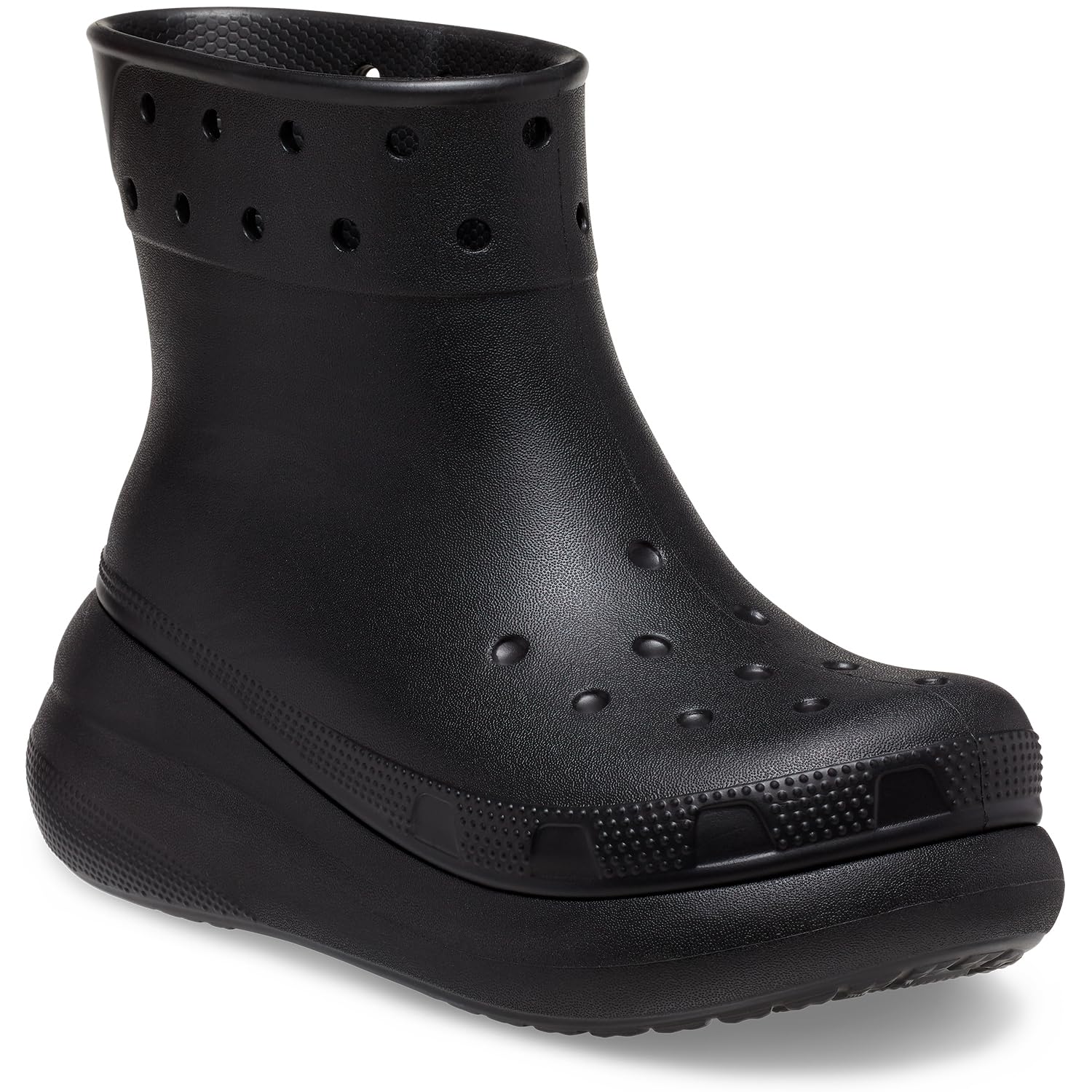 Crocs Crush Rain Boots - Unisex Black Shoe Deals Outlet