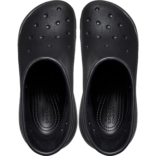 Crocs Crush Rain Boots - Unisex Black Shoe Deals Outlet