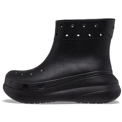 Crocs Crush Rain Boots - Unisex Black Shoe Deals Outlet