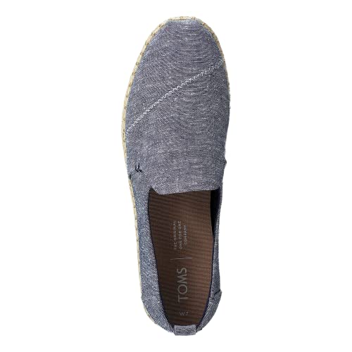 TOMS Deconstructed Alpargata - Women's Navy Blue (Navy Chambray) Shoe Deals Outlet