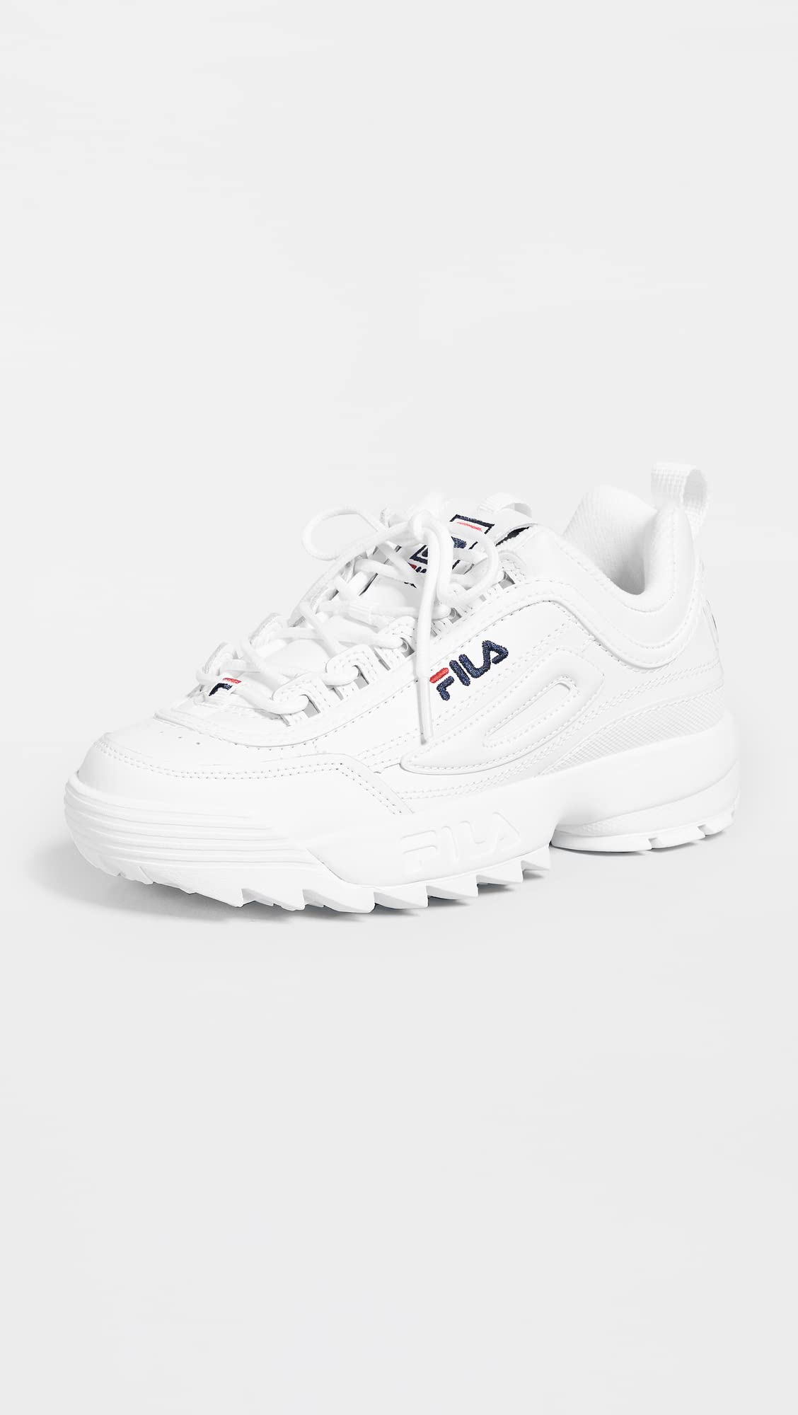 Fila Disruptor II - Women's White/Navy/Red Shoe Deals Outlet