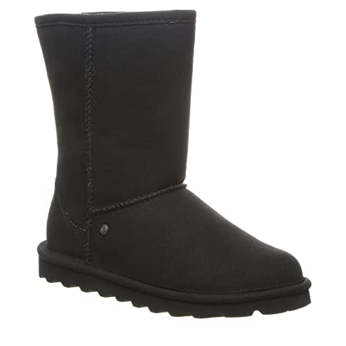 BEARPAW Elle Short Vegan Boots - Women's Black Shoe Deals Outlet