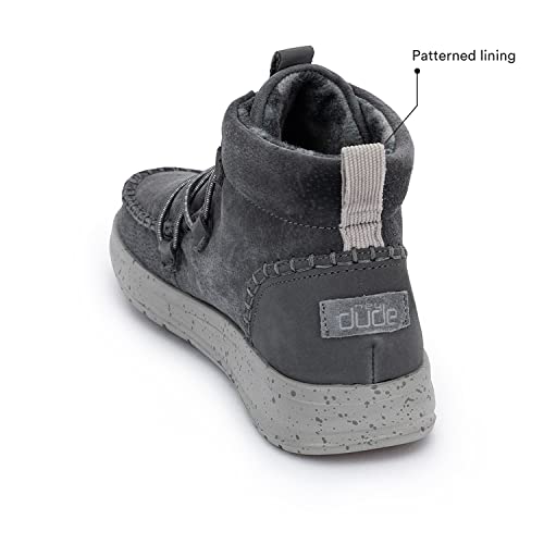 Hey Dude Eloise Boots - Women's Suede Dark Grey Shoe Deals Outlet