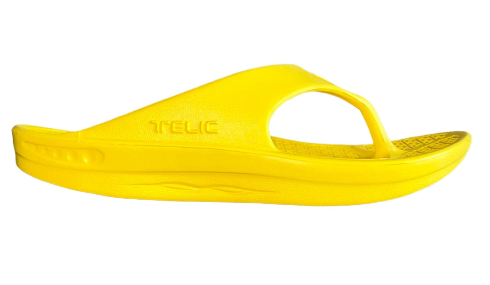 Telic Footwear Energy Flip Flop - Unisex Sunshine Yellow Shoe Deals Outlet