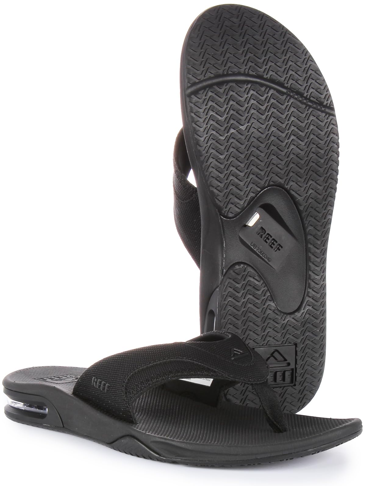 Reef Fanning - Men's All Black Shoe Deals Outlet