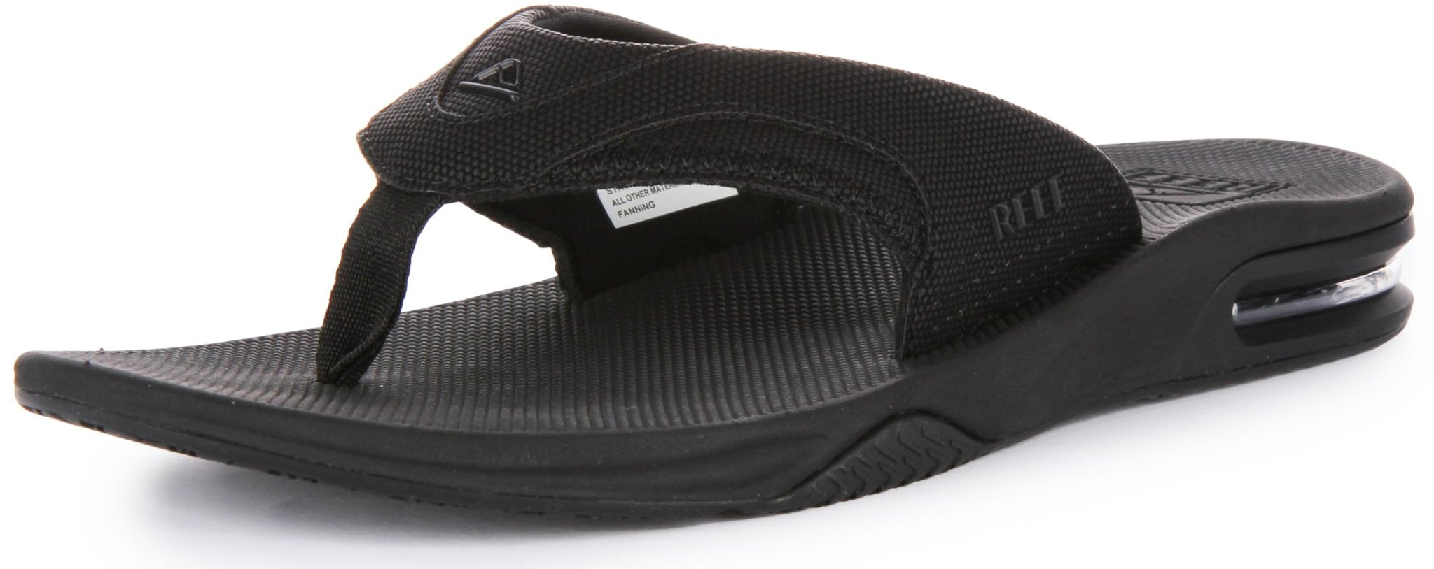 Reef Fanning - Men's All Black Shoe Deals Outlet
