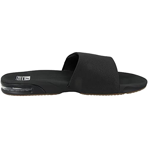 Reef Fanning Slide - Men's Black/Silver Shoe Deals Outlet