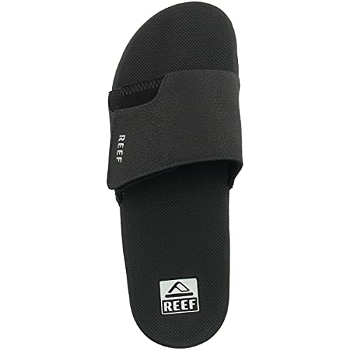 Reef Fanning Slide - Men's Black/Silver Shoe Deals Outlet