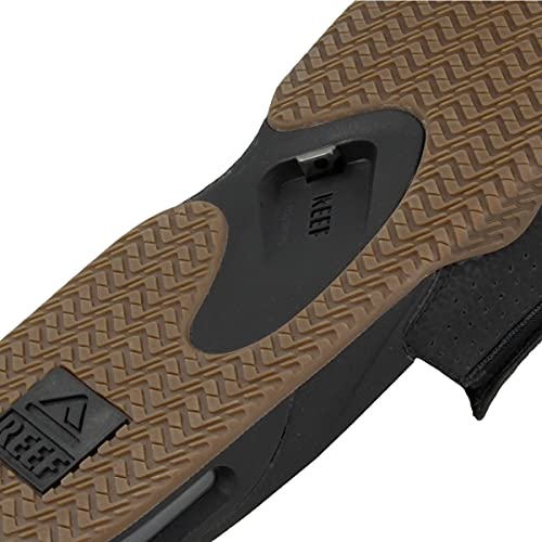 Reef Fanning Slide - Men's Black/Silver Shoe Deals Outlet