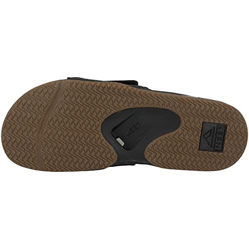 Reef Fanning Slide - Men's Black/Silver Shoe Deals Outlet