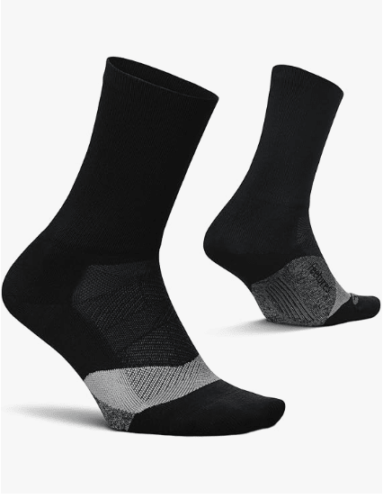 Feetures Elite Light Cushion Mini Crew Black XL 840557159123 Shoe Deals Outlet