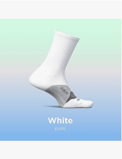 Feetures Elite Light Cushion Mini Crew White Large 840557159154 Shoe Deals Outlet