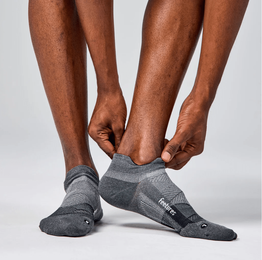Feetures Elite Ultra Light No Show Tab Gray Large 840557156979 Shoe Deals Outlet