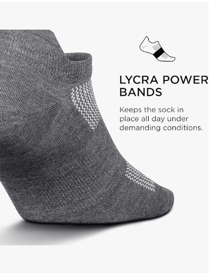 Feetures High Performance Ultra Light No Show Tab Heather Gray XL 840557112685 Shoe Deals Outlet