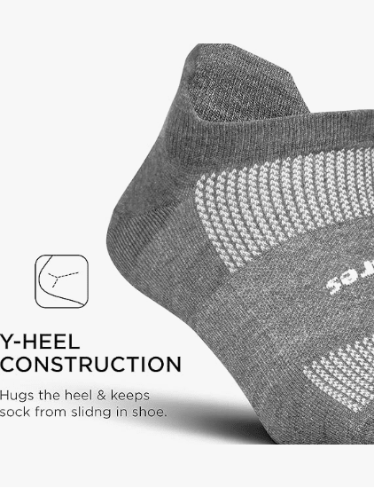 Feetures High Performance Ultra Light No Show Tab Heather Gray XL 840557112685 Shoe Deals Outlet