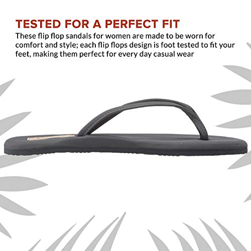 Flojos Fiesta Flip - Flops - Women's Charcoal Shoe Deals Outlet