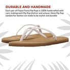 Flojos Fiesta Flip - Flops - Women's White/Tan Shoe Deals Outlet
